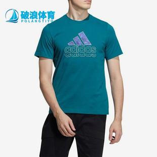 男子运动圆领透气短袖 Adidas 新款 夏季 T恤HE9920 阿迪达斯正品