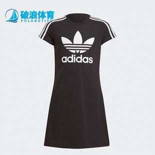 新款 Adidas 阿迪达斯正品 夏季 三叶草大童运动连衣裙HK0289