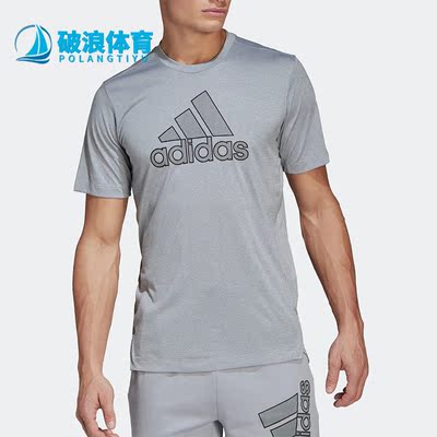 阿迪达斯男子运动短袖