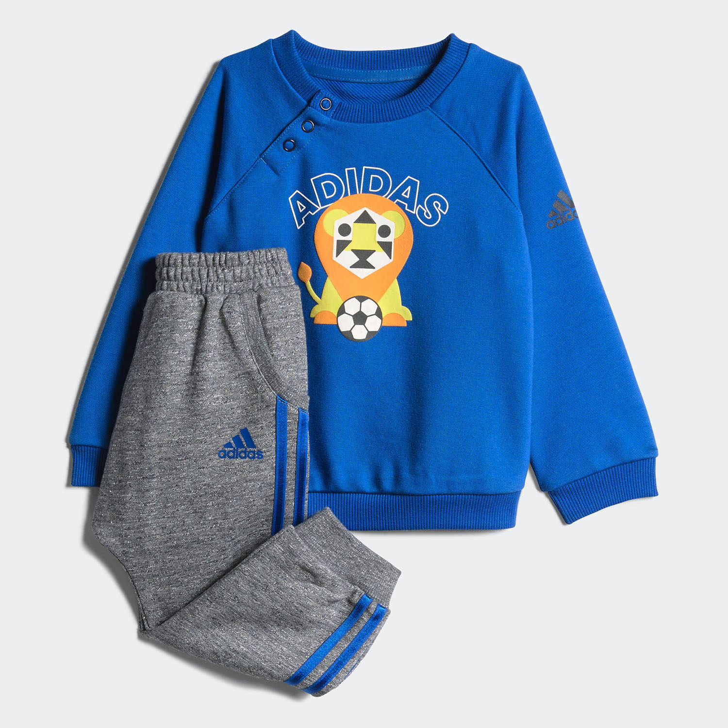 Adidas阿迪达斯正品婴幼童长袖件套春秋宝宝男婴运动套装DM7038