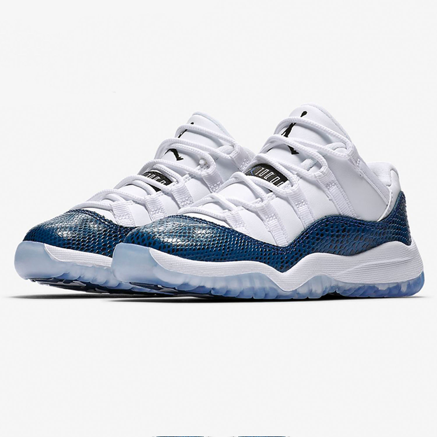 Nike/耐克正品 Air Jordan 11 AJ11白蓝蛇纹中大童篮球鞋 CD6848