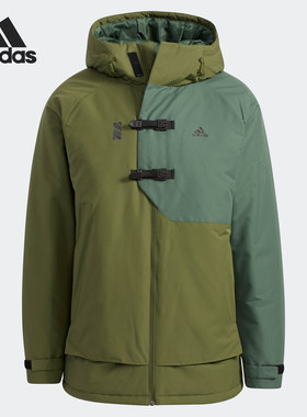 Adidas/阿迪达斯正品冬季新款男子训练运动棉服夹克外套 GN7381