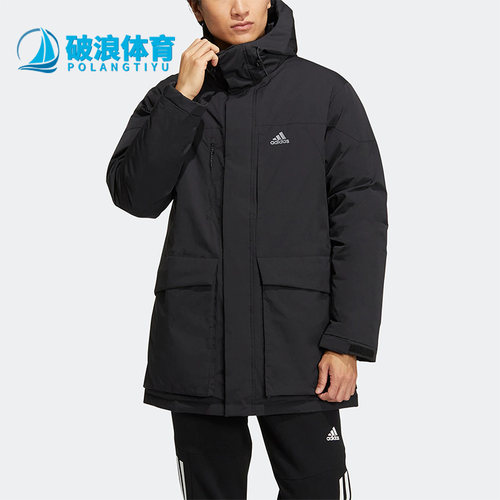Adidas/阿迪达斯正品DOWN PARKA 户外男子冬运动休闲羽绒服HN2096