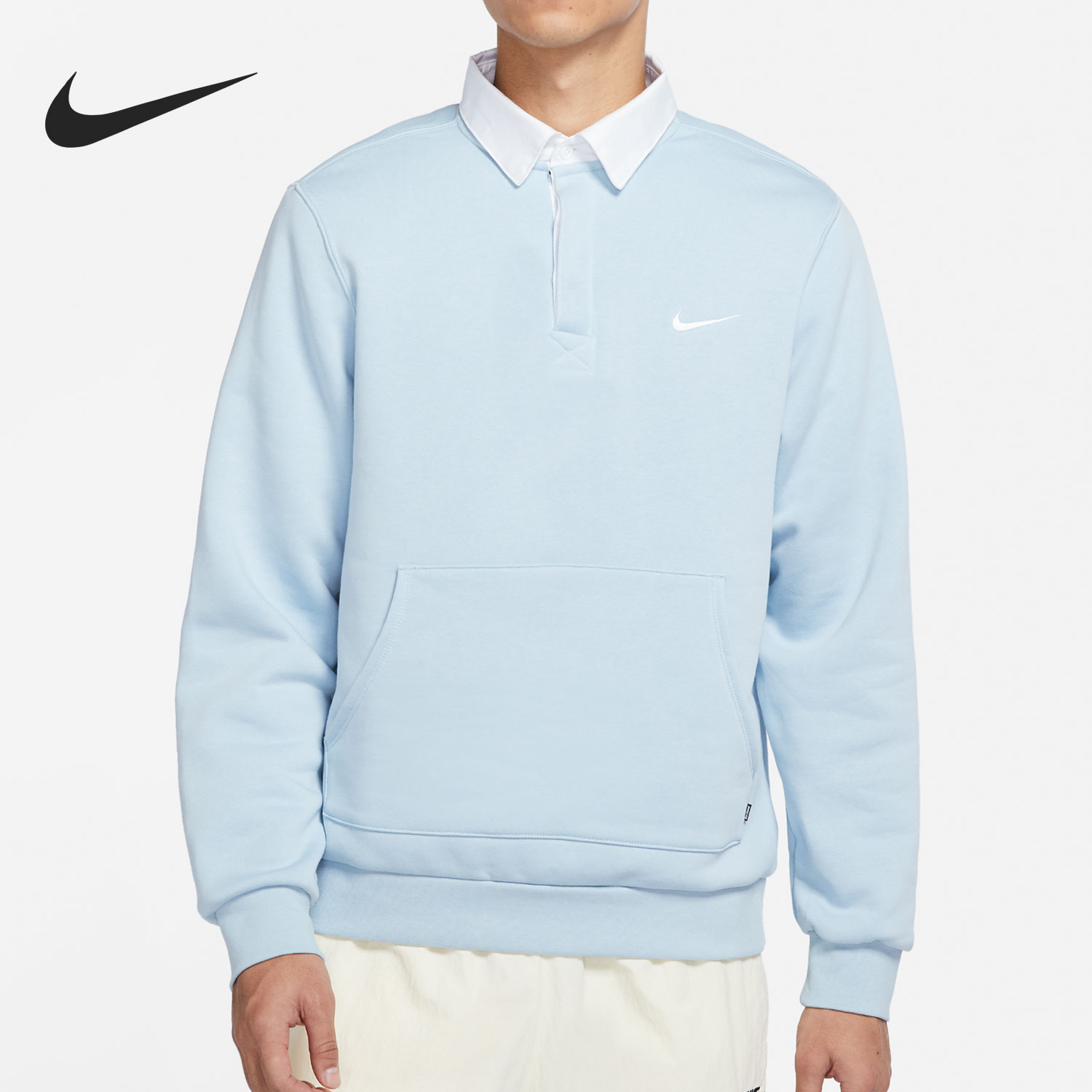 Nike/耐克正品男子滑板上衣针织透气拼接卫衣DM6483-440