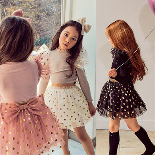 美国Petite Hailey 儿童女童长袖上衣纱纱短裙子公主TUTU裙半身裙