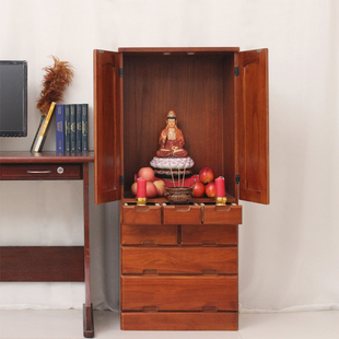实木佛壇柜观音菩萨柜子佛龛柜供台供案财神坛柜祖先牌位柜财神柜