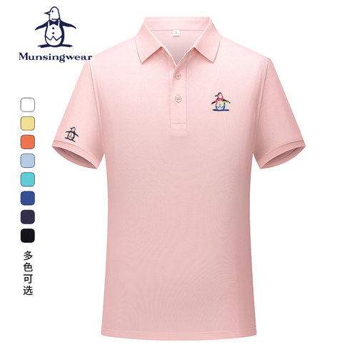 香港代购 MUNSINGWEAR/万星威高尔夫T恤男方领polo衫休闲透气短袖