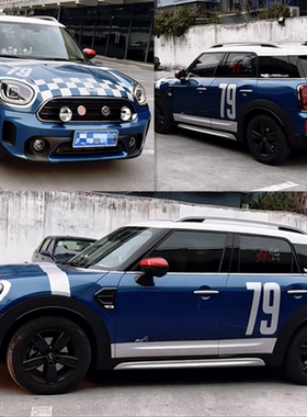 22迷你MINIF60车贴拉花countrymAan乡下人F56 R60改装引擎盖贴纸