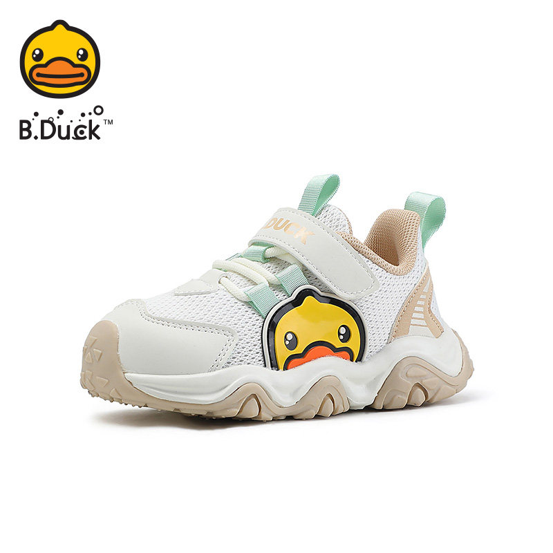 B.Duck小黄鸭童鞋男童鞋子春款儿童运动鞋女小童宝宝网面跑步鞋潮