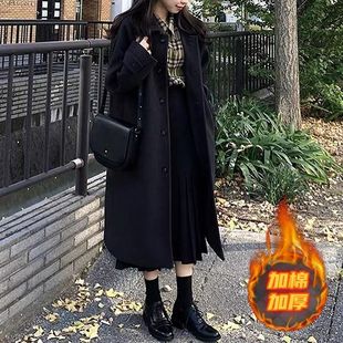 毛呢大衣女冬装 小个子气质加厚呢子过膝外套潮 2025秋新款 女中长款