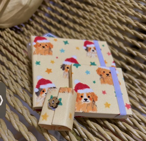 手工线缝布艺鲁本斯摸鱼中纹水彩本丙烯本圣诞节金毛