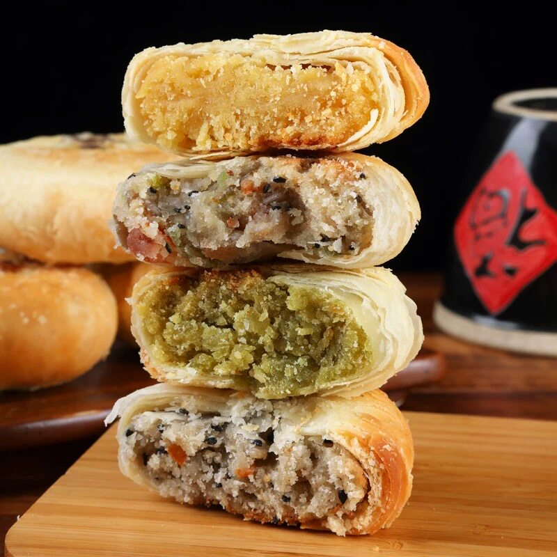 五仁月饼多口味组合传统老式酥皮月饼椒盐黑芝麻豆沙中秋礼盒月饼