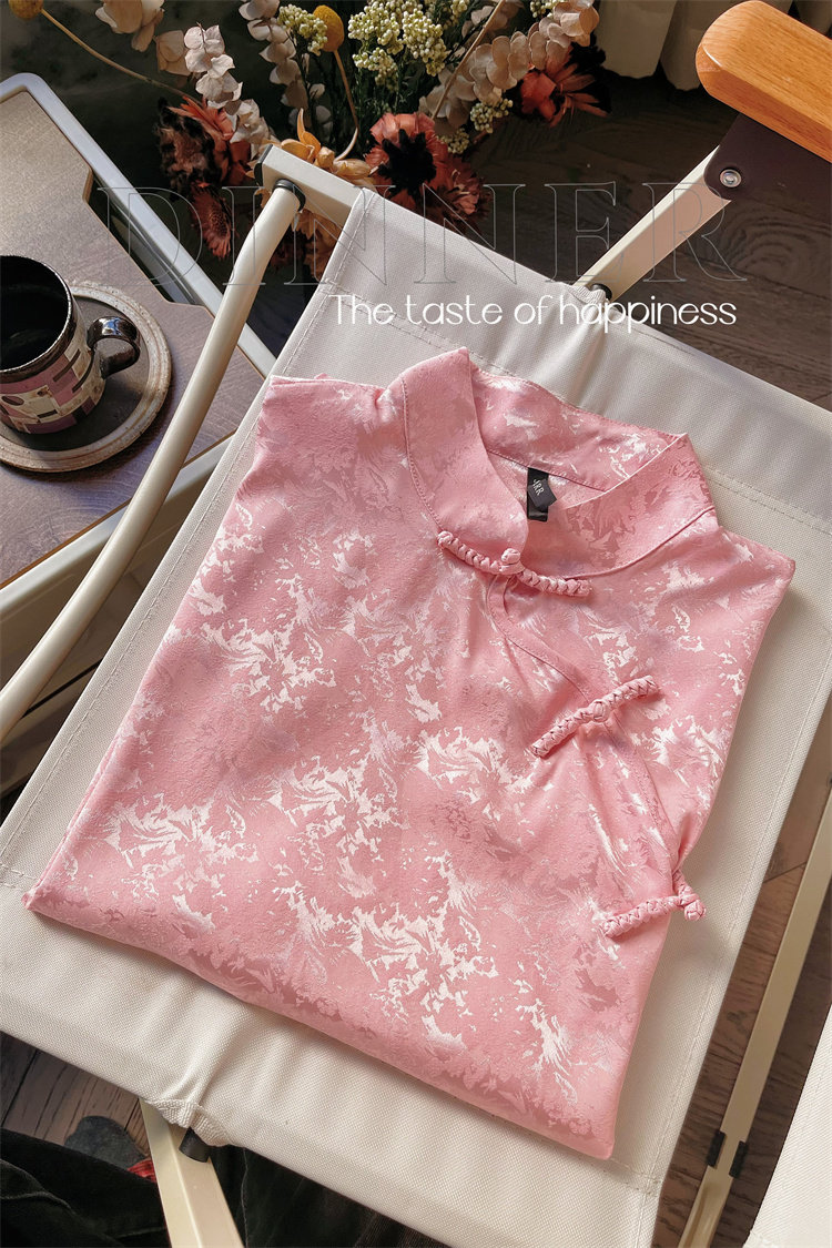 新中式春夏国风旗袍式斜襟盘扣提花缎面短袖睡衣睡裙家居服可外穿,女士内衣/男士内衣/家居服,睡衣/家居服套装,淘宝优惠券,粉丝福利购,淘宝优惠卷