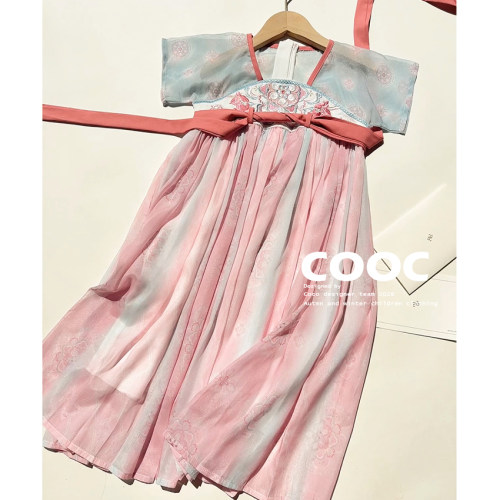 2026春夏女童刺绣汉服连衣裙