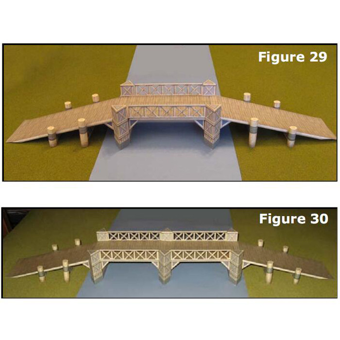 手工制作仿真小木桥拱桥纸质模型