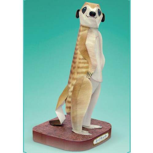 手工制作小动物狐獴立体3D纸模型