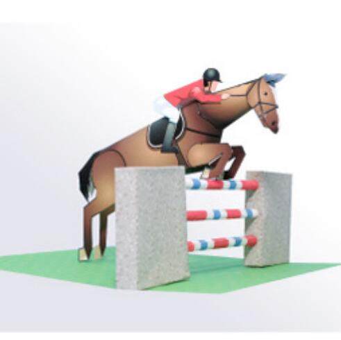 儿童益智DIY手工制作体育运动纸偶人骑马马术比赛3D纸质模型玩具,模玩/动漫/周边/娃圈三坑/桌游,其他模型,淘宝优惠券,粉丝福利购,淘宝优惠卷