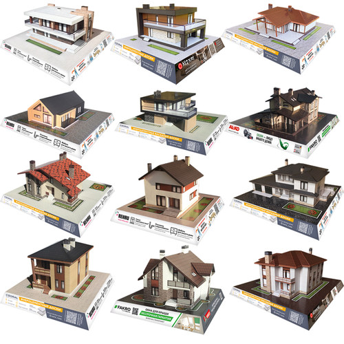 立体纸手工制作仿真别墅房屋房子