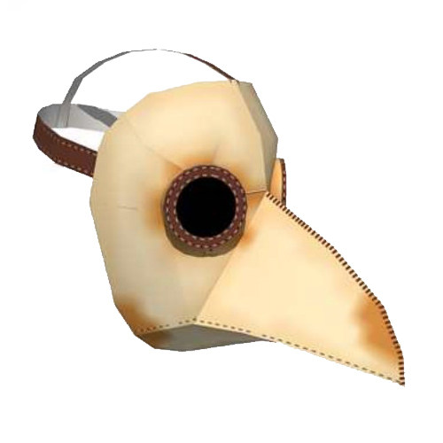 儿童益智diy手工制作中世纪乌鸦面具面罩头饰3d纸质模型纸艺玩具