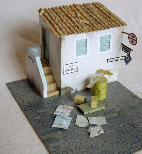 手工制作建筑小房子场景3D纸模型