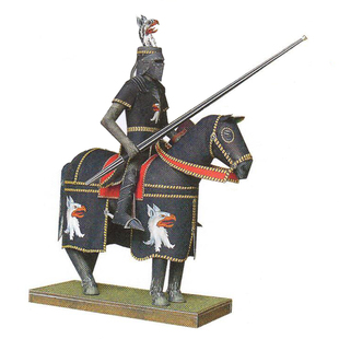 儿童益智DIY立体手工制作仿真中世纪十字军骑士铠甲盔甲3D纸模型