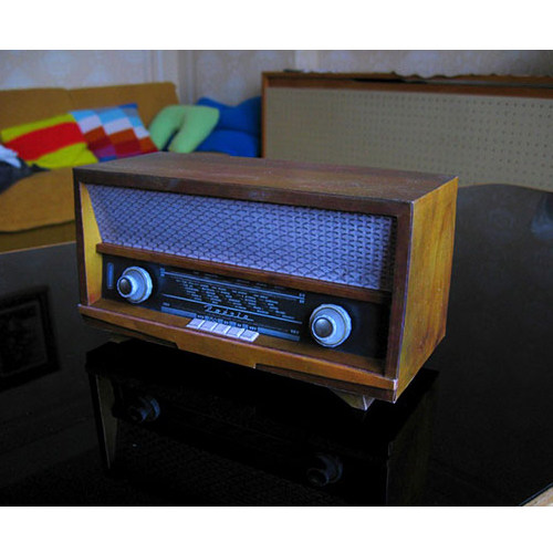 儿童益智diy立体手工制作生活家电家用电器老式收音机3d纸质模型