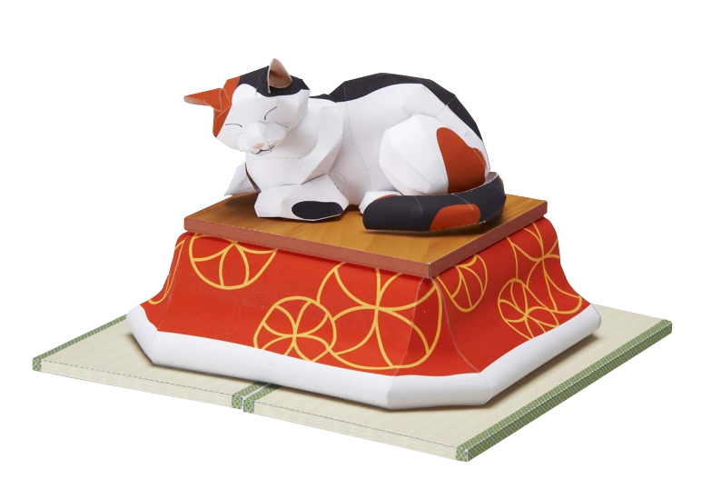 儿童益智手工制作小动物宠物猫小花猫diy立体3d纸质模型纸艺玩具