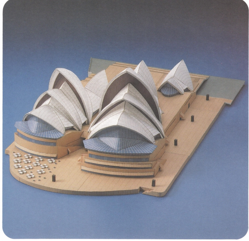 立体手工制作悉尼歌剧院3D纸模型