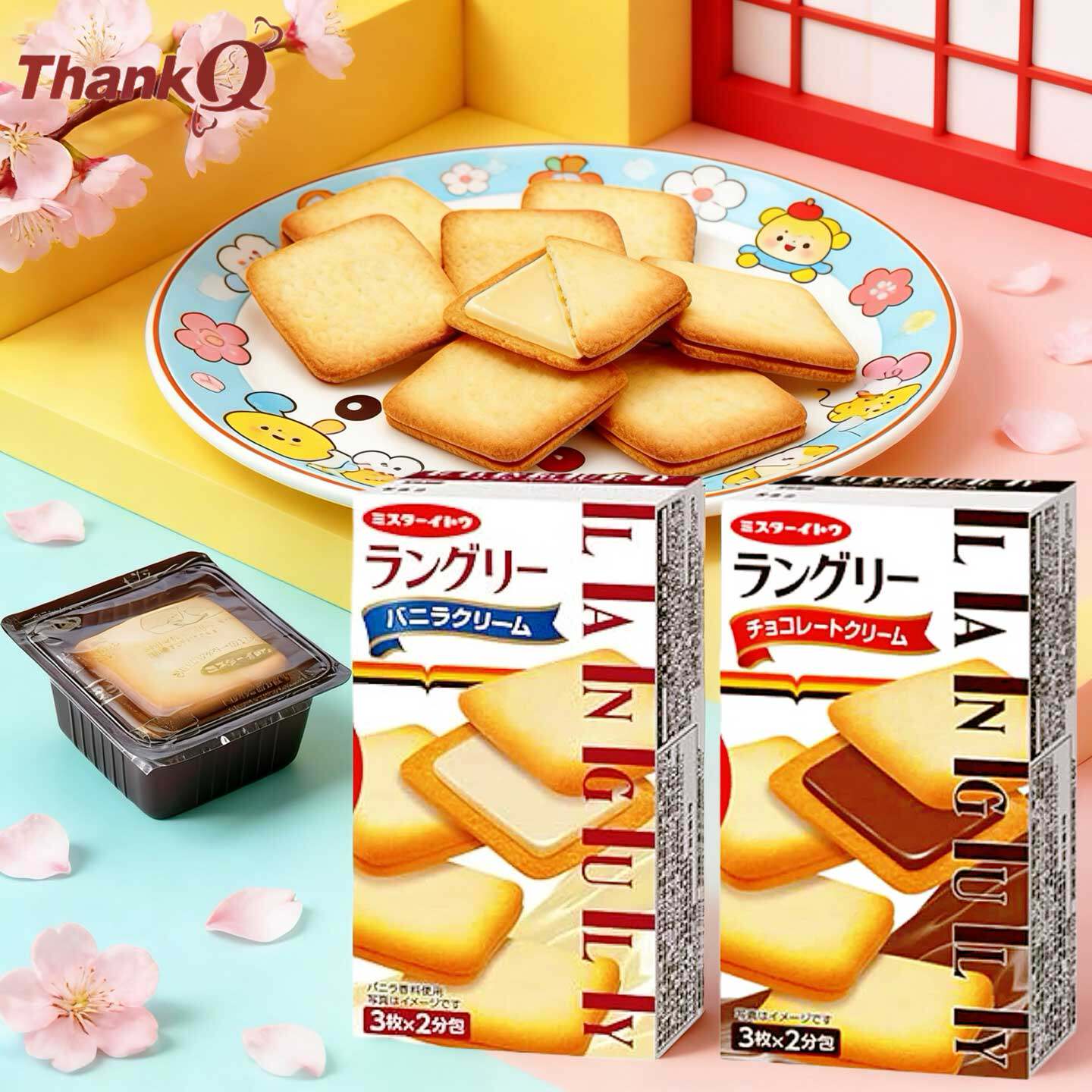 日本进口零食Languly依度伊藤奶油夹心奶酪饼干巧克力抹茶味曲奇