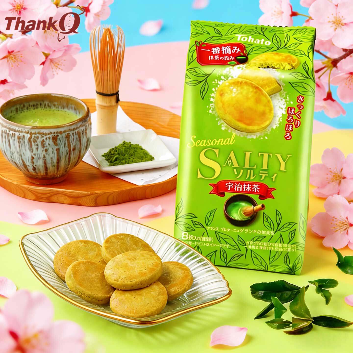 日本进口零食Tohato桃哈多发酵黄油酥饼宇治抹茶曲奇饼干独立包装