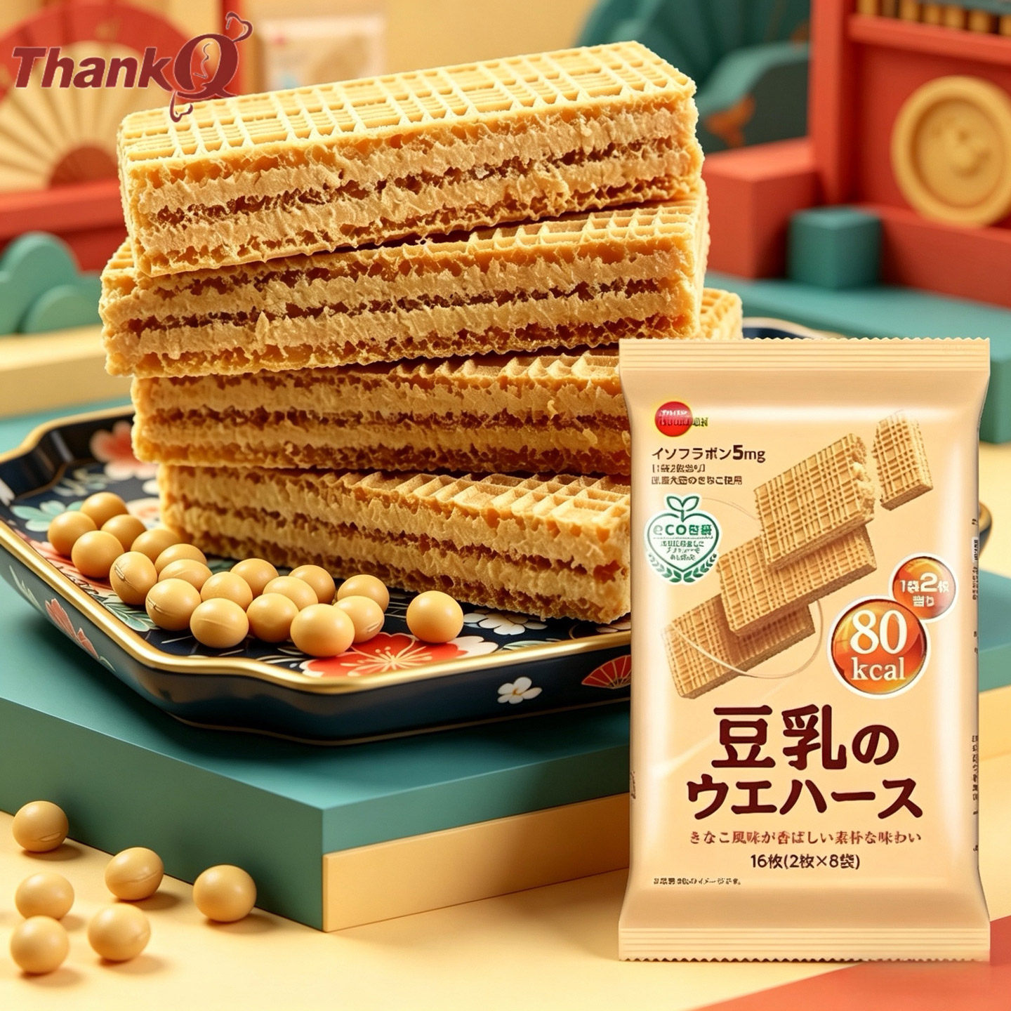 日本代购bourbon布尔本豆乳味威化饼干棒整箱波路梦低卡进口零食