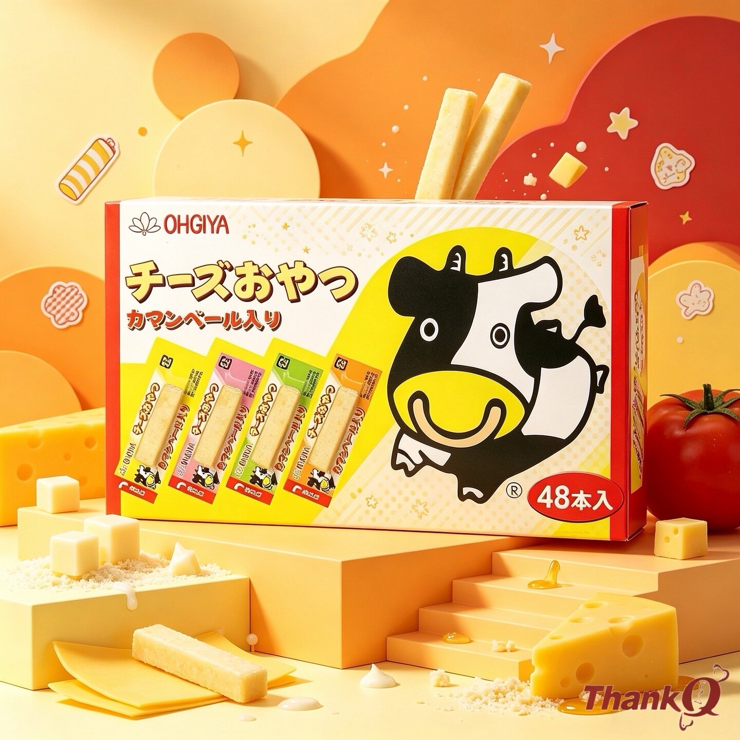 日本扇屋鳕鱼奶酪条 富含钙锌DHA进口即食宝宝零食儿童手撕芝士条