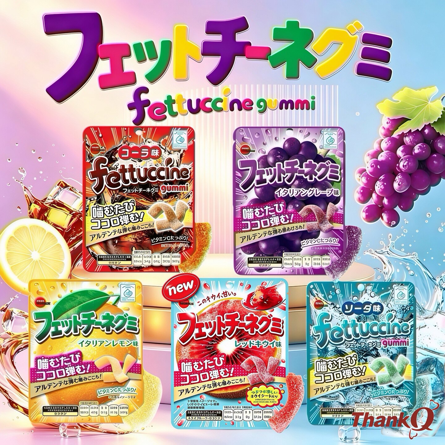 网红爆款酸沙软糖bourbon布尔本超酸葡萄味长条橡皮糖果日本零食