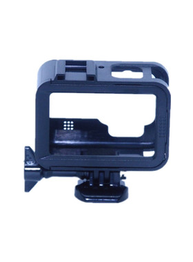 适用gopro 9代10代边框狗笼配件运动相机热靴黑色相机塑料防摔保