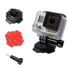 GoPro头盔固定底座Hero10/9/8/7/6运动相机360度旋转固定支架配件