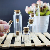 包邮 十个漂浮小玻璃瓶水晶宝宝拇指瓶迷你试管瓶首饰收纳瓶瓶罐罐