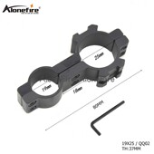 25mm导轨夹具8八字管夹转接夹具固定夹双孔圆管支架手电筒灯夹