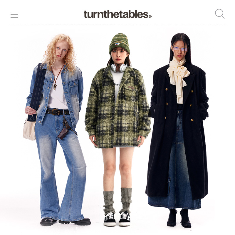 Turnthetables毛呢格子外套