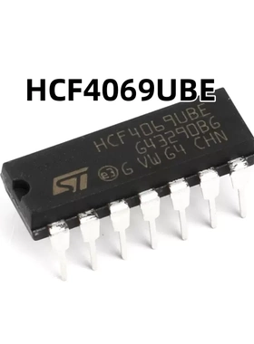 HCF4069UBE 逻辑芯片 CMOS 六非门 原装正品 直插 15V DIP14