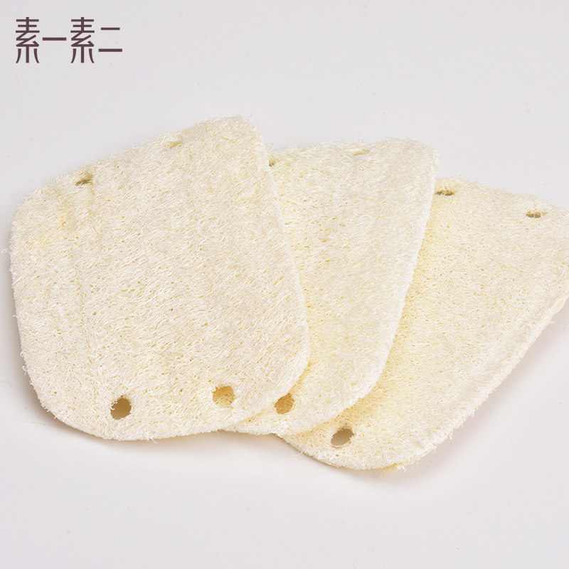 素一素二天然丝瓜络刷锅洗碗布厨房家用清洁百洁布锅刷替换3片装
