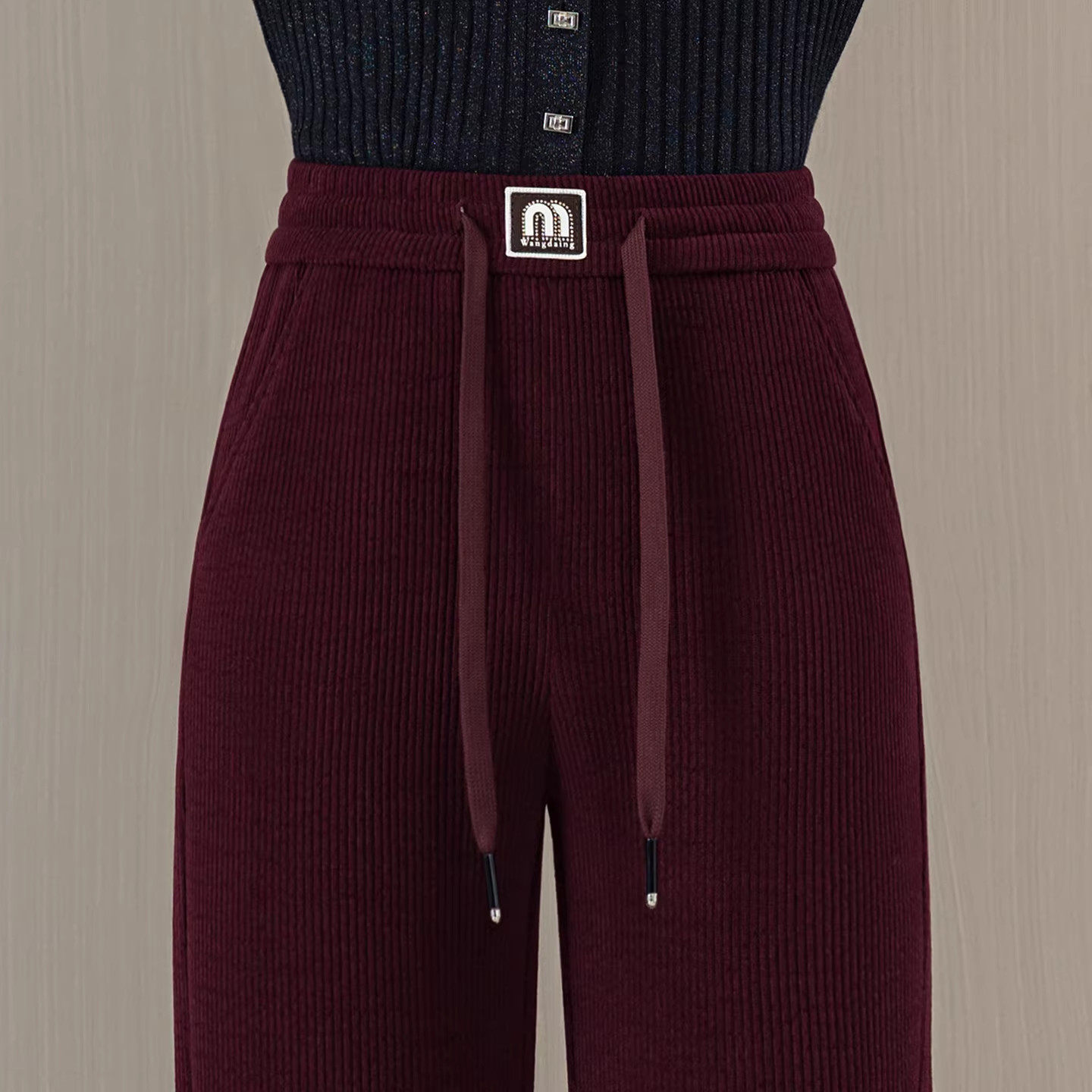 2025新款欧棉绒阔腿裤女秋冬季超好看窄版直筒裤休闲裤灯芯绒裤子,女装/女士精品,大码裤装,淘宝优惠券,粉丝福利购,淘宝优惠卷