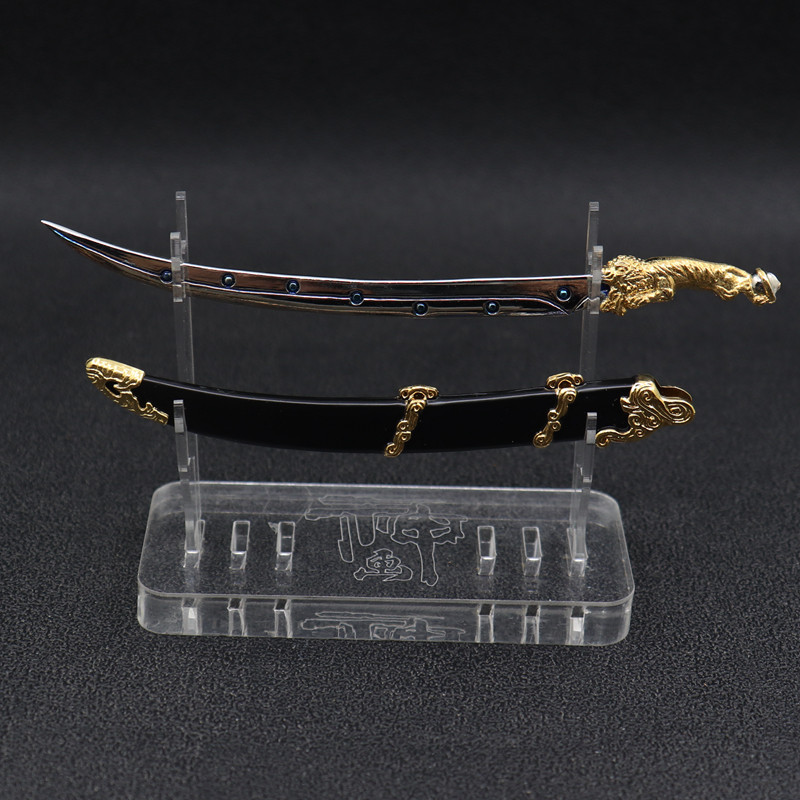 现货香港金属武器精品周边收藏合金兵器摆件三国英雄传6寸七星刀