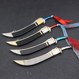 现货正版天下风云死战合金兵器收藏模型精品摆件6.5寸雪饮刀刀鞘