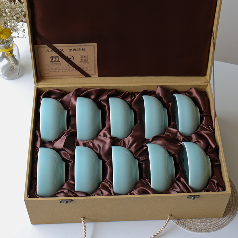 青瓷乔迁新居礼品中式陶瓷米饭碗