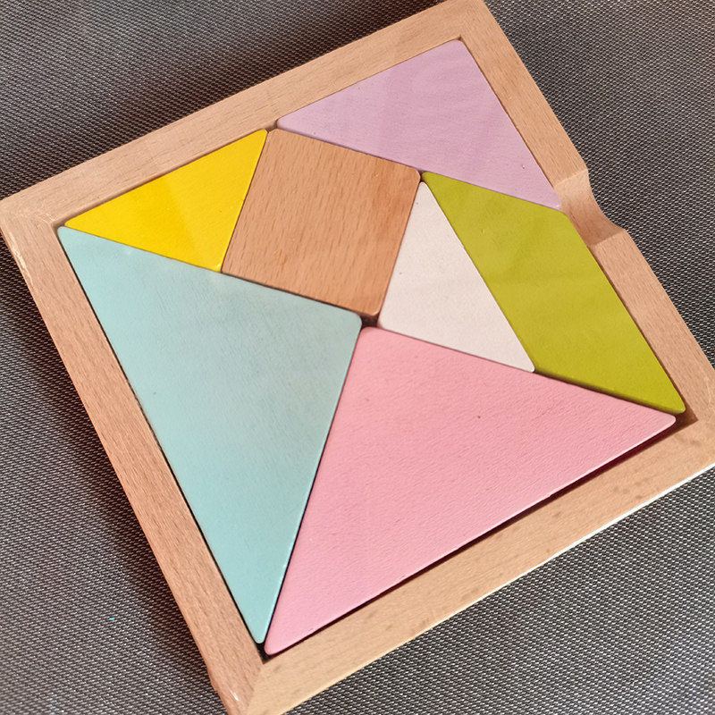 幼儿园中大班一年级小学生图像创意七巧板儿童木质智力拼图教具