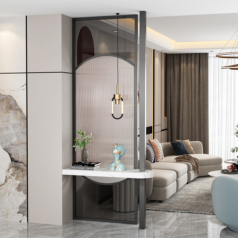 轻奢风长虹玻璃隔断屏风支持定制