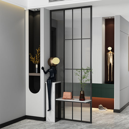 入户屏风隔断轻奢钢化超白长虹