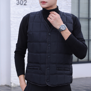 男士羽绒马甲男款冬季内穿背心轻薄保暖贴身中老年爸爸装坎肩内胆