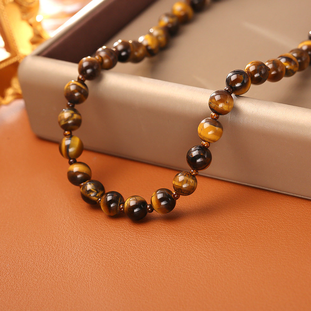 美拉德复古虎眼石项链高级感时尚大气秋冬毛衣链欧美ins风项饰潮,饰品/流行首饰/时尚饰品新,项链,淘宝优惠券,粉丝福利购,淘宝优惠卷