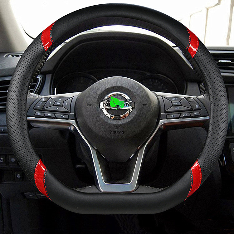 适用于东风劲客新轩逸 蓝鸟奇骏逍客天籁方向盘套D形平底汽车把套
